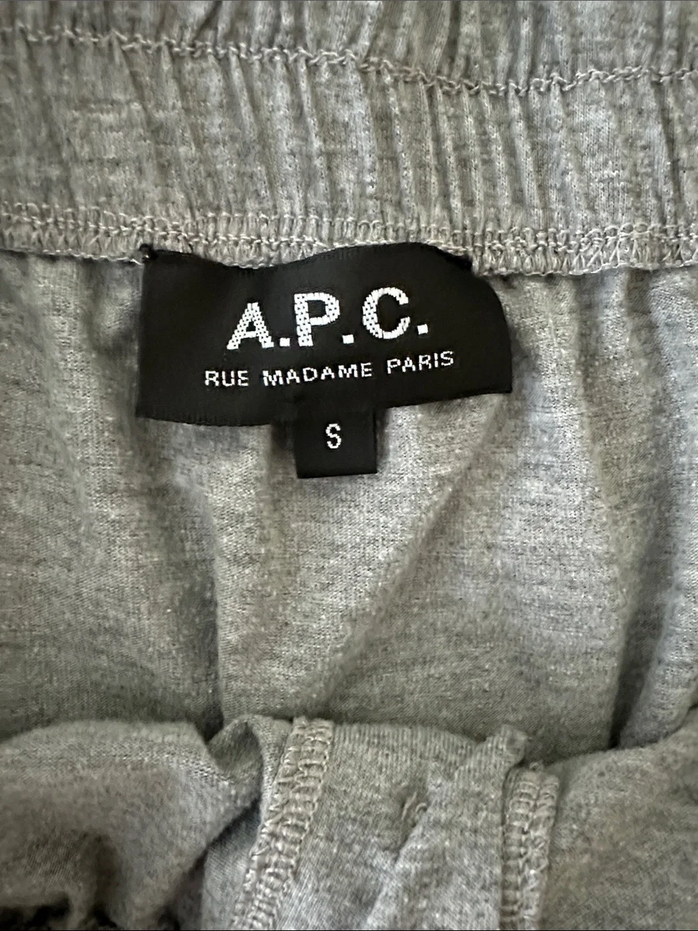 A.P.C. Men's Grey Elastic Waist Cotton Boxers